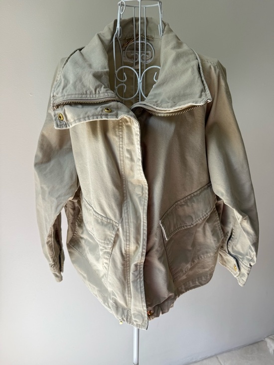MICHAEL Michael Kors Jackets & Blazers - Michael Kors Utility Jacket Gold Hardware Cotton Beige Coat Size M